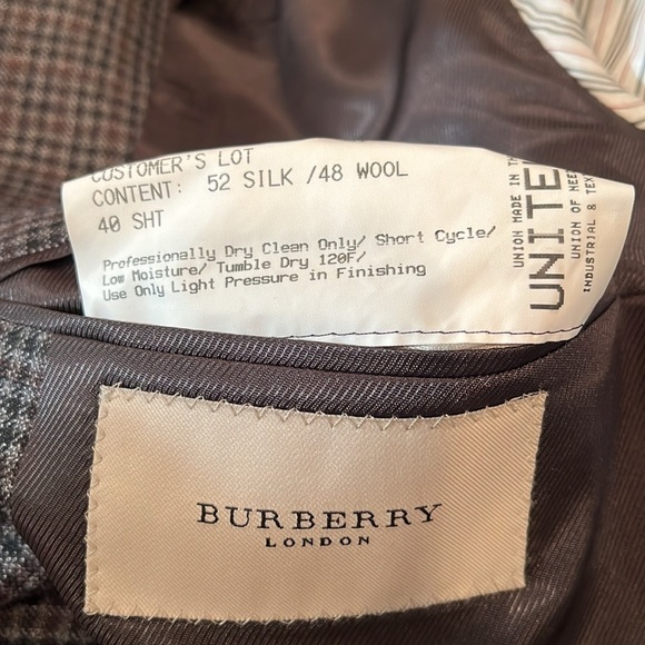 BURBERRY London Men’s Sport Coat Made in the USA 🇺🇸 52 Silk/ 48 Wool 40 SHT - Picture 6 of 13